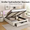 INONEFT Polsterbett 180x200cm mit LED, doppelbett mit Produktbild-Vorschau 4