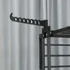 Herzberg HG-8034BB: Mobilný odevný kôň - čierny Náhľad obrázku produktu 9