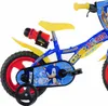 A close-up side view of a child's bicycle with a Sonic the Hedgehog theme. Náhľad obrázku produktu