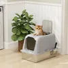 PawHut Katzenklo, Katzentoilette mit Deckel, Streuschaufel, Produktbild-Vorschau 8
