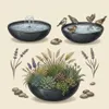 Ella Doris Garten Wasserschale, Antrazit, Ø60cm Produktbild-Vorschau 6