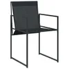 A single black outdoor chair with a metal frame and fabric seat and back. Produktbild-Vorschau