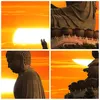 Wanduhr - Rund - Glasuhr - tempel buddha - 40x40cm - Produktbild-Vorschau 8