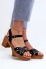Damen High Heel Sandalen aus schwarzem Kunstleder Assames Produktbild-Vorschau 5