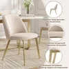 6 Esszimmerstühle aus Samtstoff, beige mit Gold, bequem & Produktbild-Vorschau 6