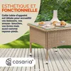 CASARIA® Table d’appoint en polyrotin crème 50x50x45cm Voir les images du produit 4