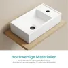 EMKE Umyvadlo na desku keramické obdélníkové 410x220mm bílé Náhled obrázku produktu 4