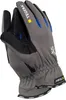 A pair of gray work gloves with blue accents and black grip. Produktbild-Vorschau
