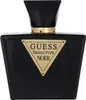 A black perfume bottle with a gold accent and a triangular label. Podgląd zdjęcia produktu