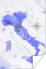 MuchoWow® Poster Karten - Aquarell - Italien 60x90 cm - Produktbild-Vorschau 1