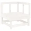 7-tlg. Garten-Lounge-Set Weiß Massivholz Kiefer Produktbild-Vorschau 3