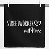 Huuraa Kissenbezug Streetworker mit Herz 40x40cm Black Produktbild-Vorschau 1