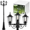 LUMILED 3-ramenný vintage lampáš na cestu 230V 2,09 m Náhľad obrázku produktu 1