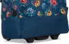 A close-up view of the bottom section of a rolling shopping bag with a floral pattern. Produktbild-Vorschau