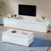 Zestaw mebli do salonu Merax z szafką TV i stolikiem Podgląd zdjęcia produktu 2