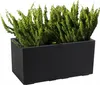Vaso da fiori Lamela | a scacchiera | 80 cm | cemento nero Anteprima dell’immagine prodotto 4