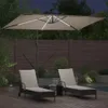 vidaXL Slnečník Taupe 294 x 200 x 270 cm Polyester a hliník Náhľad obrázku produktu 3
