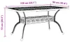 vidaXL Gartentisch Weiß 150x90x72 cm Aluminiumguss Produktbild-Vorschau 7