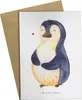 Mr. & Mrs. Panda Glückwunschkarte Pinguin Diät - Weiß - Produktbild-Vorschau 1