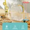 1,8L Glaswasserkrug mit Deckel – Borosilikatglas Karaffe Produktbild-Vorschau 2