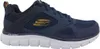A side view of a blue athletic shoe with a white sole. Produktbild-Vorschau