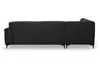 A black sectional sofa shown from the side against a white background. Voir les images du produit