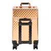 Kosmetikkoffer auf Rollen Aluminium Rose Gold 40L Make-up Produktbild-Vorschau 2