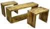 Beistelltisch 50x40x30cm Sitzhocker in geflammt Produktbild-Vorschau 5
