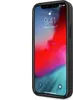 A black phone case is shown on a white background, with the phone inside displaying its lock screen. Podgląd zdjęcia produktu