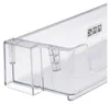 A close-up, angled view of a clear plastic refrigerator door shelf insert. Náhľad obrázku produktu