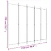 vidaXL 5dílný paraván bílý 250x200 cm látka - rozdělovač Náhled obrázku produktu 13