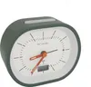 A green and white alarm clock with an analog and digital display. Produktbild-Vorschau