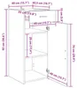 Armoire de rangement vidaXL en chêne noir 40 x 42,5 x 93 cm Voir les images du produit 8