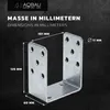 Aqbau® U-Pfostenträger zum Aufschrauben | U-Form | Produktbild-Vorschau 2