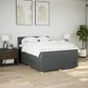 Boxspringbett mit Matratze Dunkelgrau 160x200 cm Stoff Produktbild-Vorschau 3