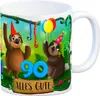 Faultier Kaffeebecher zum 90.Geburtstag Tasse Kaffeetasse Produktbild-Vorschau 1