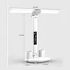 Tischlampe LED Doppelkopf Faltbar Touch mit Kalenderuhr USB Produktbild-Vorschau 2
