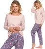 Damen-Pyjama, zarte Spitze, lange Ärmel, Blumenmuster, Produktbild-Vorschau 13