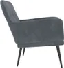 vidaXL Poltrona grigio scuro 62x79x79 cm in velluto Anteprima dell’immagine prodotto 4