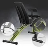 A black multi-functional workout bench with highlighted features and close-up insets. Náhľad obrázku produktu