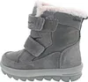 A single gray winter boot with pink trim is shown against a white background. Voir les images du produit
