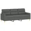 vidaXL 3-Sitzer-Sofa Dunkelgrau 180 cm Stoff Produktbild-Vorschau 1