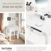 Coiffeuse avec miroir 4 tiroirs - blanc Voir les images du produit 5