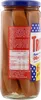 A glass jar filled with hot dogs, with a label showing nutritional information and branding. Produktbild-Vorschau