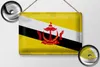 Blechschild Flagge Bruneis 30x20cm Flag of Brunei Vintage Produktbild-Vorschau 2