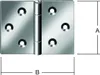 Edelstahl-Scharniere 1.4301 10504 H.60mm B.90mm S.1,2mm VA Produktbild-Vorschau 6
