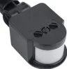 A close-up shot of a black motion sensor for an outdoor light. Produktbild-Vorschau