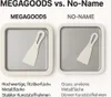 Comparison of two ice cream rolling plates, one branded MEGAGOODS and the other a generic 'No-Name' brand, highlighting differences in quality and material. Náhled obrázku produktu