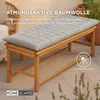 HOMESCAPES 2er Bankauflage grau 100% Baumwolle Produktbild-Vorschau 5