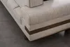 Hellgraue Sitzgarnitur Moderne Polster Stoff Couch Textil Produktbild-Vorschau 7